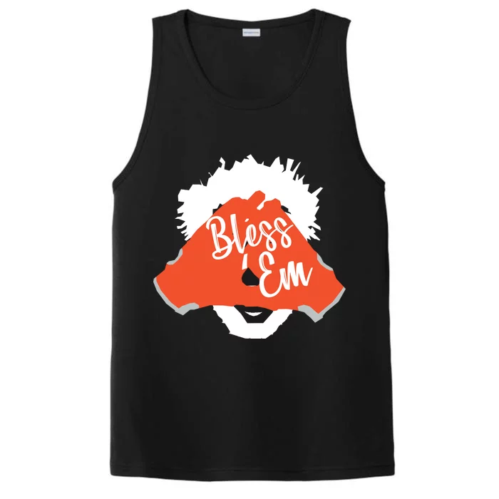 Bless 'Em Browns Football Saying Performance Tank