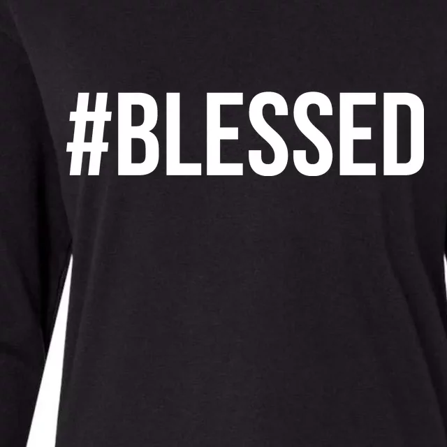 #Blessed Womens Cotton Relaxed Long Sleeve T-Shirt