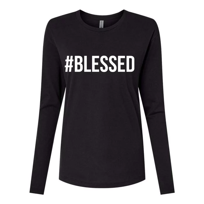 #Blessed Womens Cotton Relaxed Long Sleeve T-Shirt