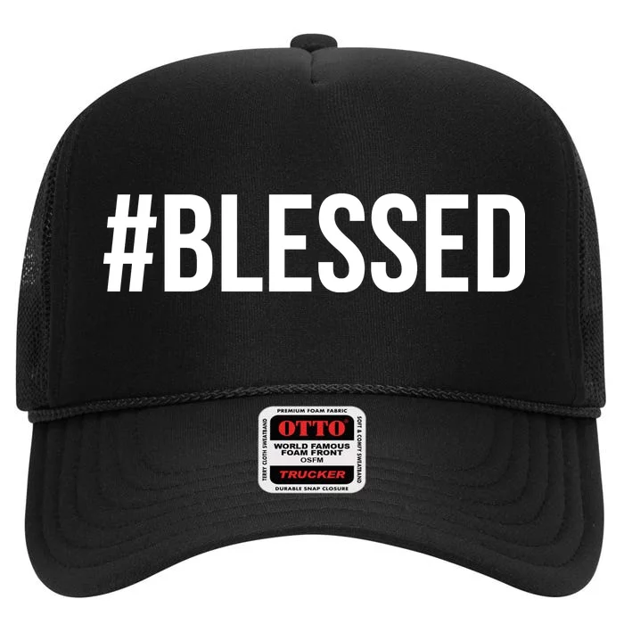 #Blessed High Crown Mesh Trucker Hat