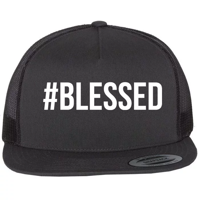 #Blessed Flat Bill Trucker Hat