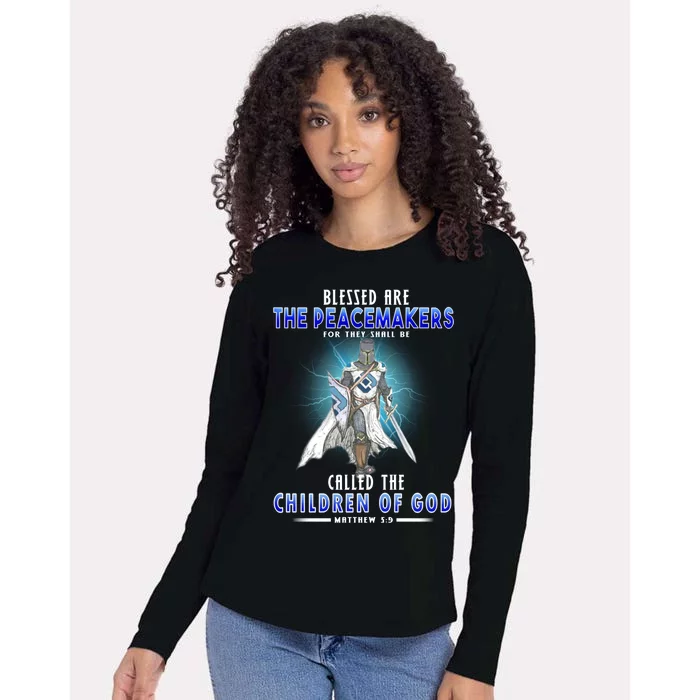 Blessed Are The Peacemakers Children Of God Womens Cotton Relaxed Long Sleeve T-Shirt