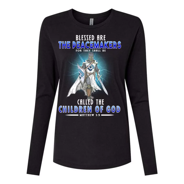 Blessed Are The Peacemakers Children Of God Womens Cotton Relaxed Long Sleeve T-Shirt