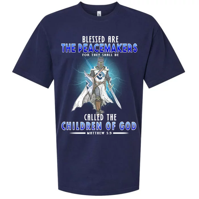 Blessed Are The Peacemakers Children Of God Sueded Cloud Jersey T-Shirt