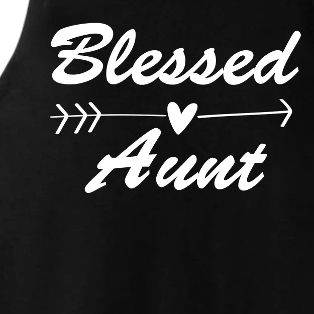 Blessed Aunt Arrow Ladies Tri-Blend Wicking Tank