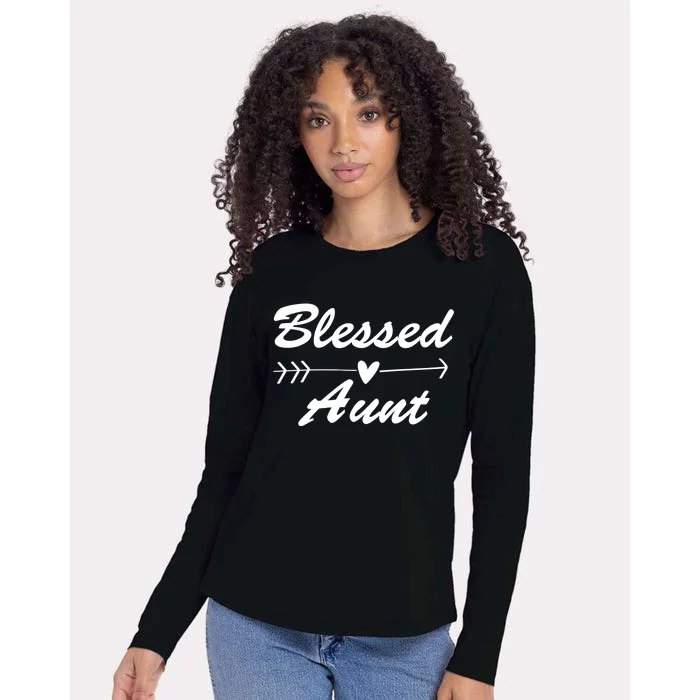 Blessed Aunt Arrow Womens Cotton Relaxed Long Sleeve T-Shirt