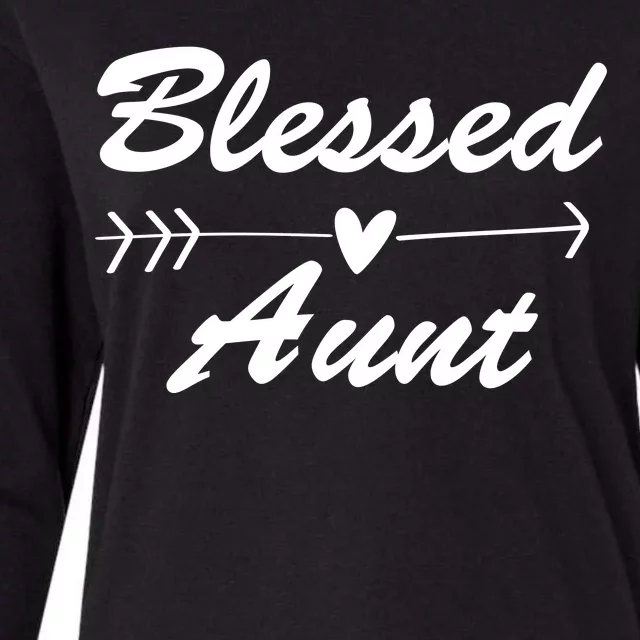 Blessed Aunt Arrow Womens Cotton Relaxed Long Sleeve T-Shirt