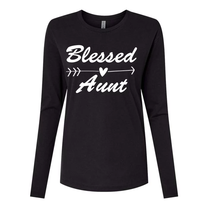 Blessed Aunt Arrow Womens Cotton Relaxed Long Sleeve T-Shirt