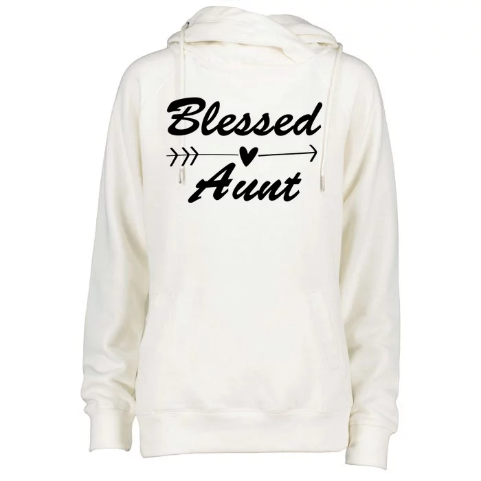 Blessed Aunt Arrow Womens Funnel Neck Pullover Hood