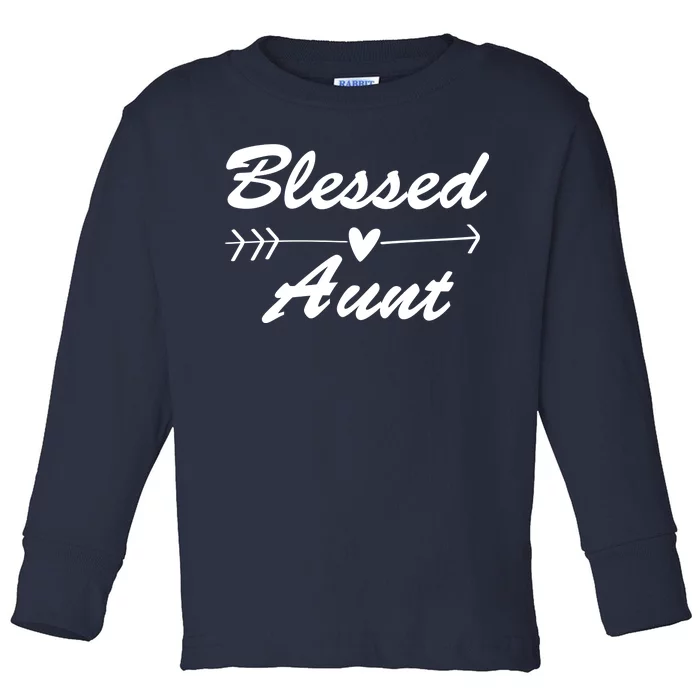 Blessed Aunt Arrow Toddler Long Sleeve Shirt