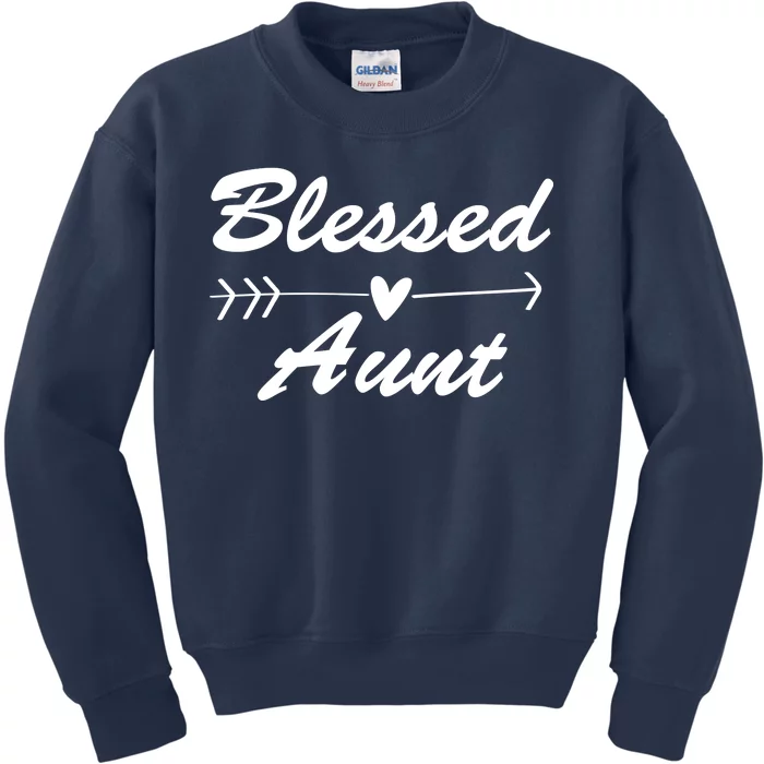 Blessed Aunt Arrow Kids Sweatshirt