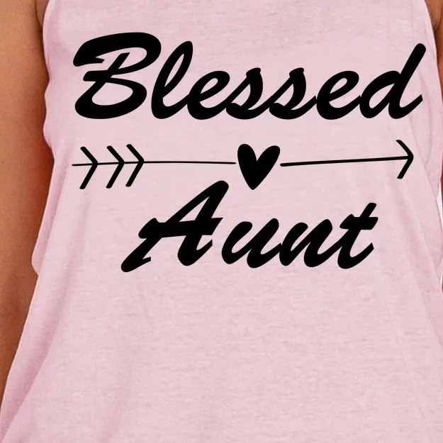 Blessed Aunt Arrow Women's Knotted Racerback Tank