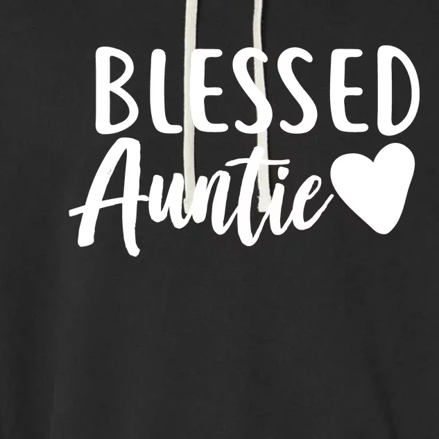 Blessed Auntie Garment-Dyed Fleece Hoodie