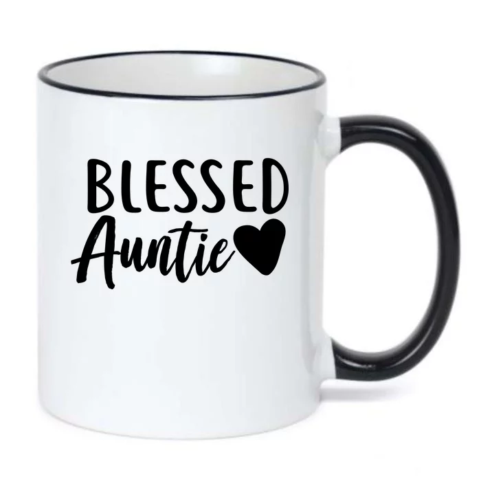 Blessed Auntie Black Color Changing Mug