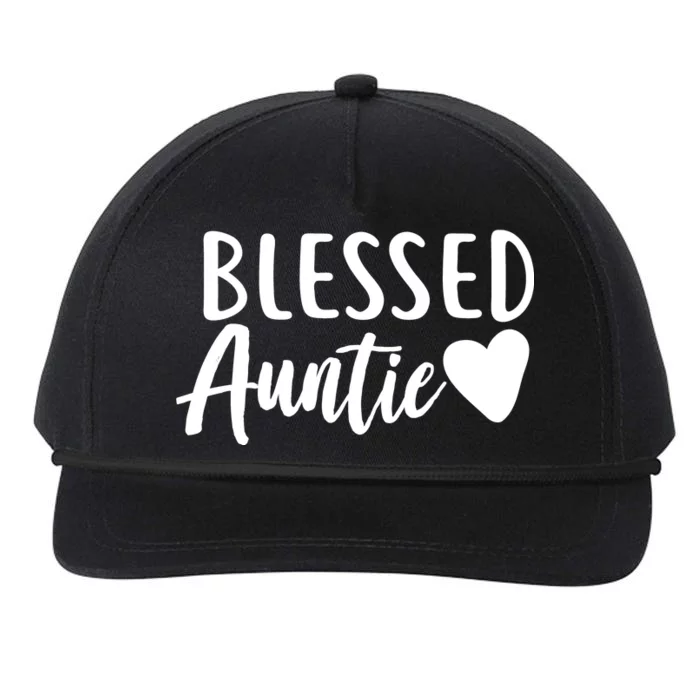 Blessed Auntie Snapback Five-Panel Rope Hat