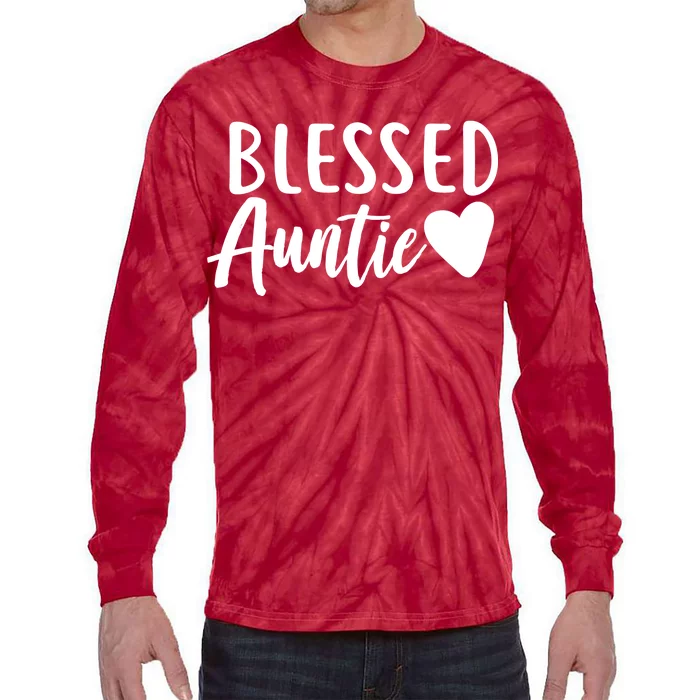 Blessed Auntie Tie-Dye Long Sleeve Shirt