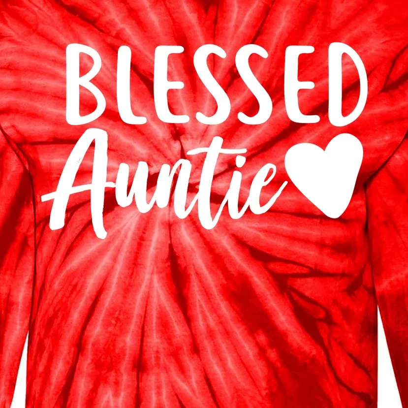 Blessed Auntie Tie-Dye Long Sleeve Shirt