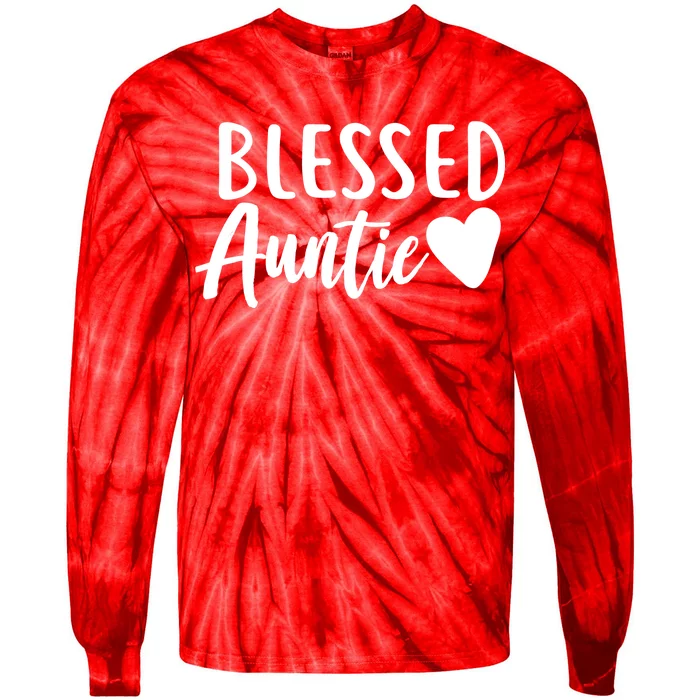 Blessed Auntie Tie-Dye Long Sleeve Shirt