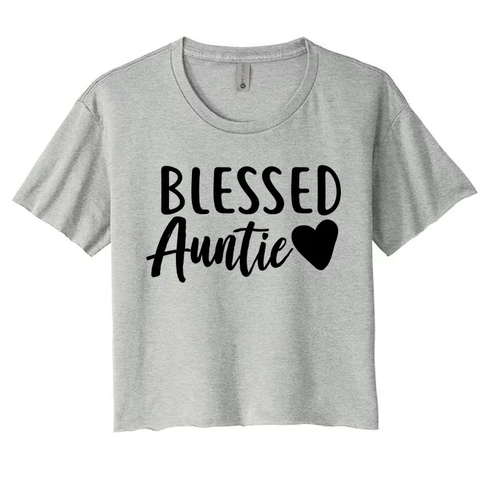 Blessed Auntie Women's Crop Top Tee