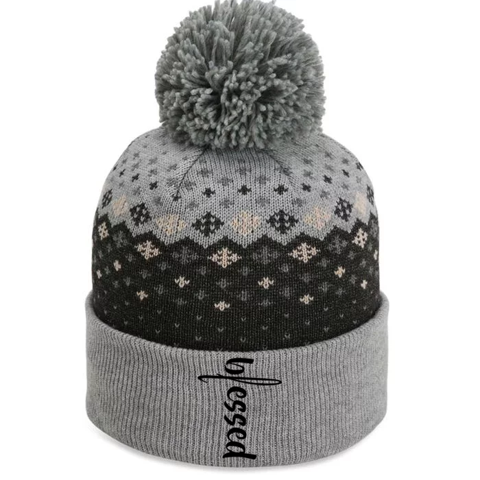 Blessed Cross The Baniff Cuffed Pom Beanie