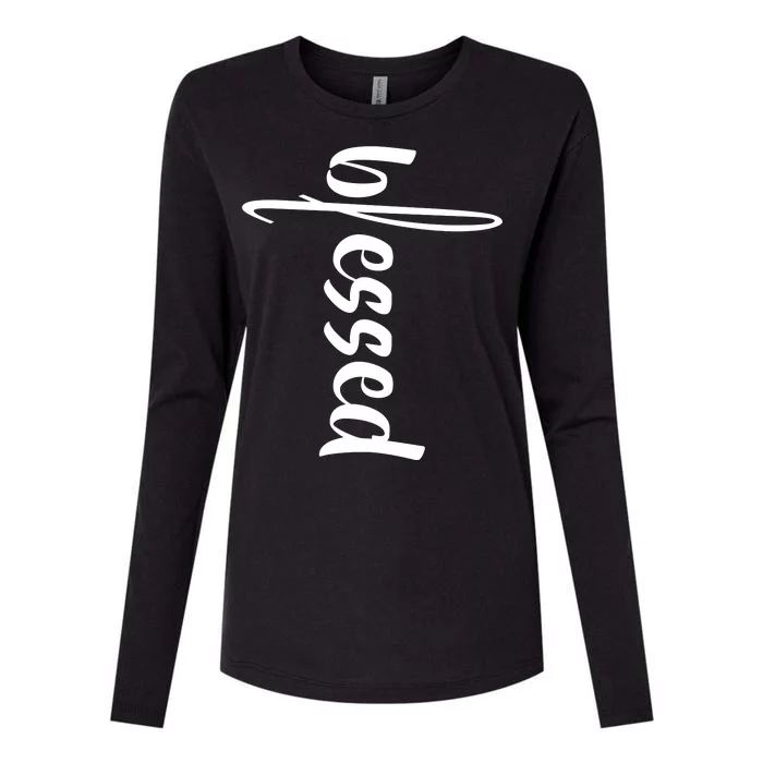 Blessed Cross Womens Cotton Relaxed Long Sleeve T-Shirt