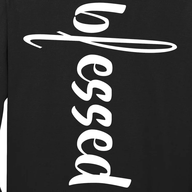 Blessed Cross Tall Long Sleeve T-Shirt