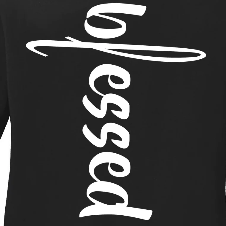 Blessed Cross Ladies Long Sleeve Shirt