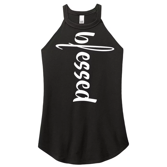 Blessed Cross Women’s Perfect Tri Rocker Tank