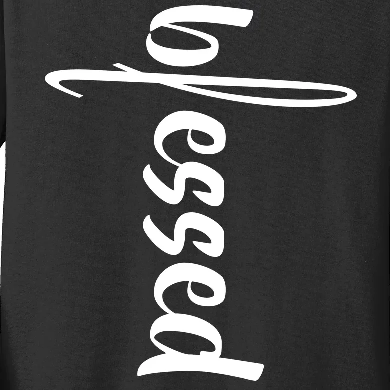 Blessed Cross Kids Long Sleeve Shirt