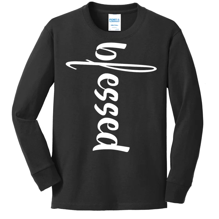 Blessed Cross Kids Long Sleeve Shirt