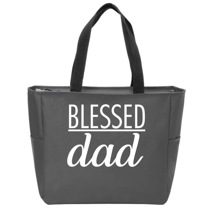 Blessed Dad Zip Tote Bag