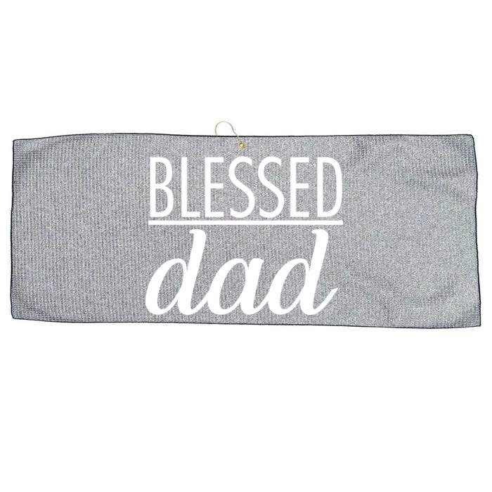 Blessed Dad Large Microfiber Waffle Golf Towel