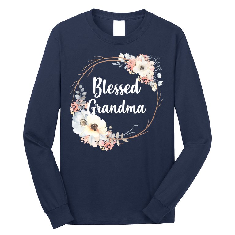 Blessed Grandma Floral Long Sleeve Shirt