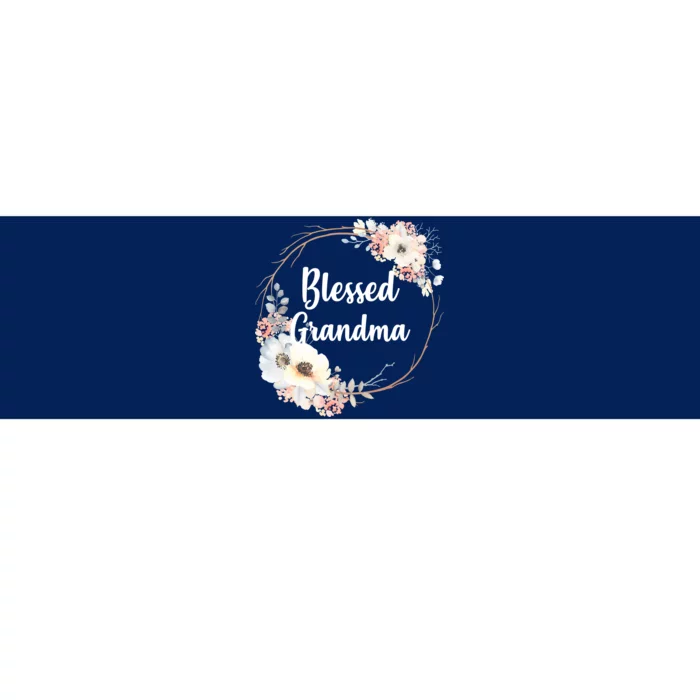 Blessed Grandma Floral Bumper Sticker