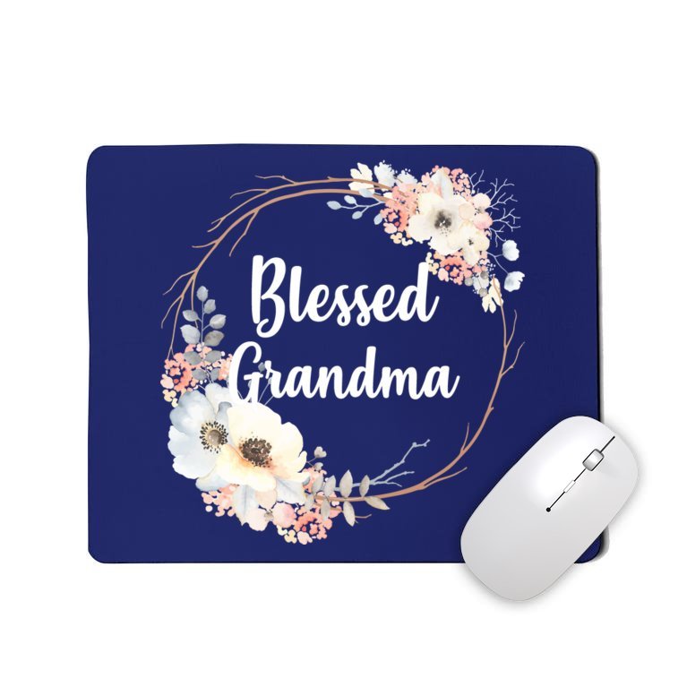 Blessed Grandma Floral Mousepad