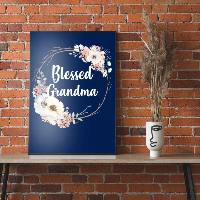 Blessed Grandma Floral Poster