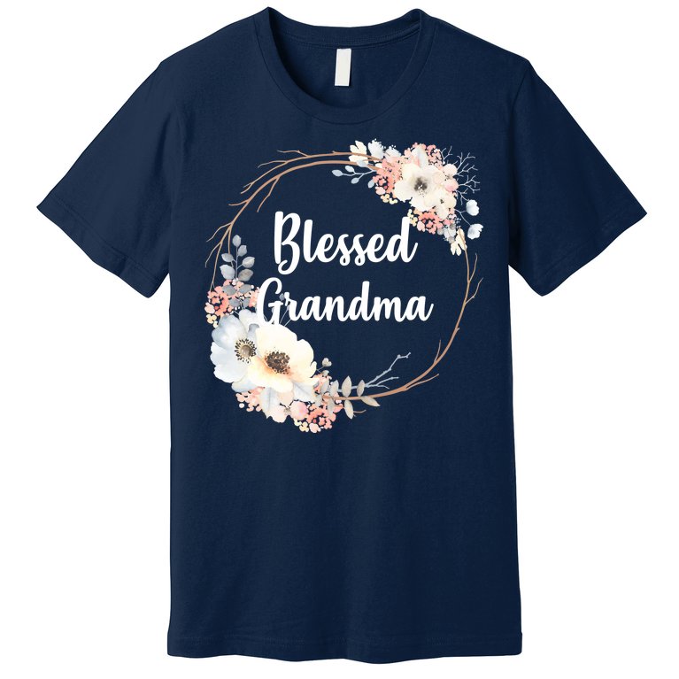 Blessed Grandma Floral Premium T-Shirt