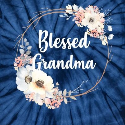 Blessed Grandma Floral Tie-Dye T-Shirt