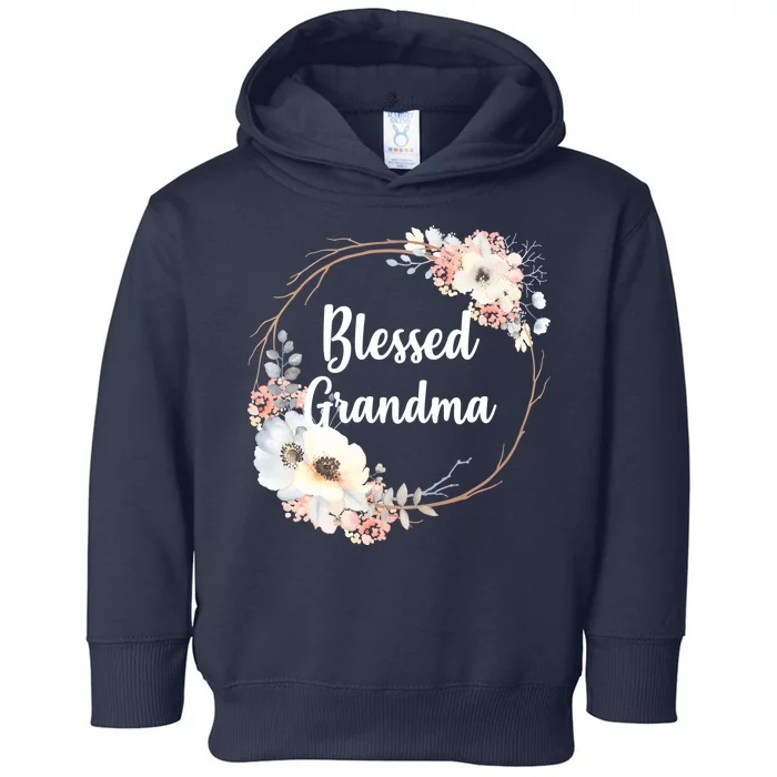 Blessed Grandma Floral Toddler Hoodie