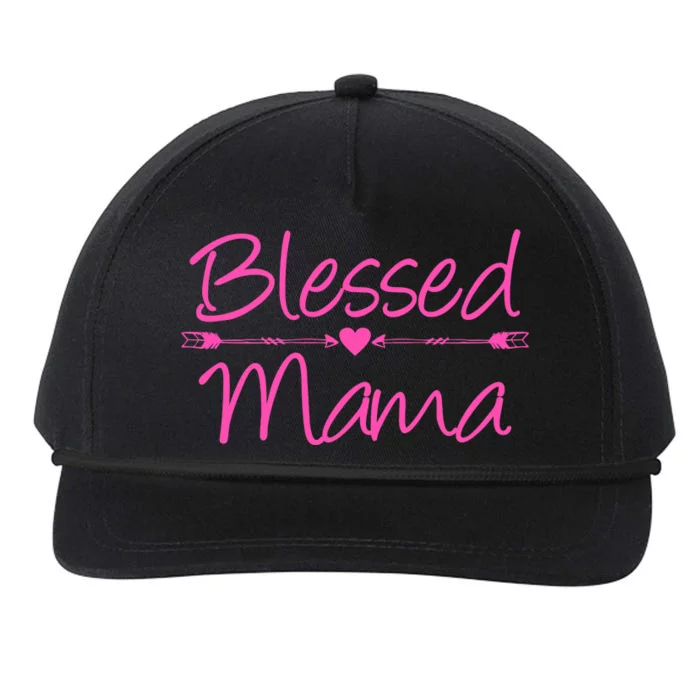 Blessed Mama Heart Arrows Mom Snapback Five-Panel Rope Hat