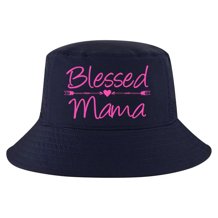 Blessed Mama Heart Arrows Mom Cool Comfort Performance Bucket Hat