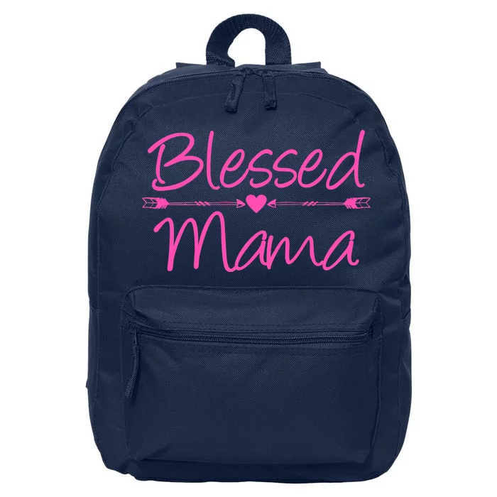 Blessed Mama Heart Arrows Mom 16 in Basic Backpack