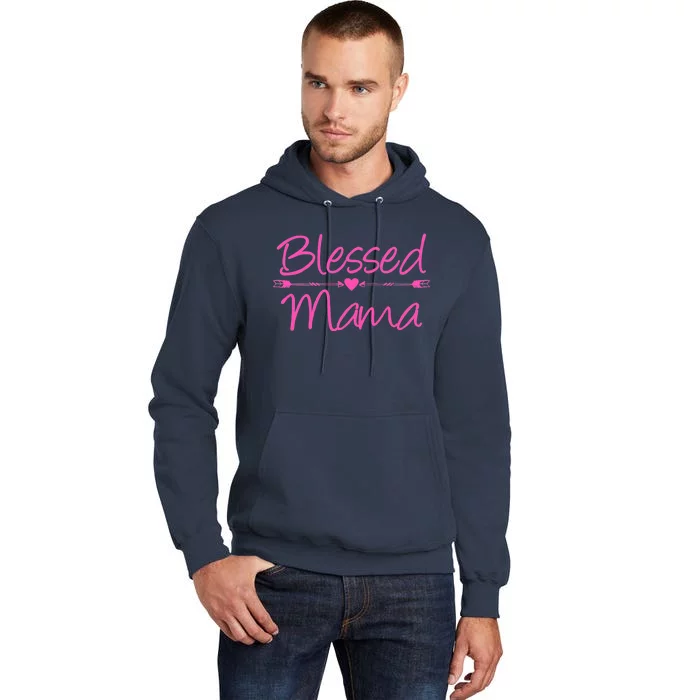 Blessed Mama Heart Arrows Mom Tall Hoodie