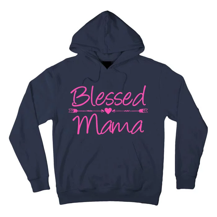 Blessed Mama Heart Arrows Mom Tall Hoodie