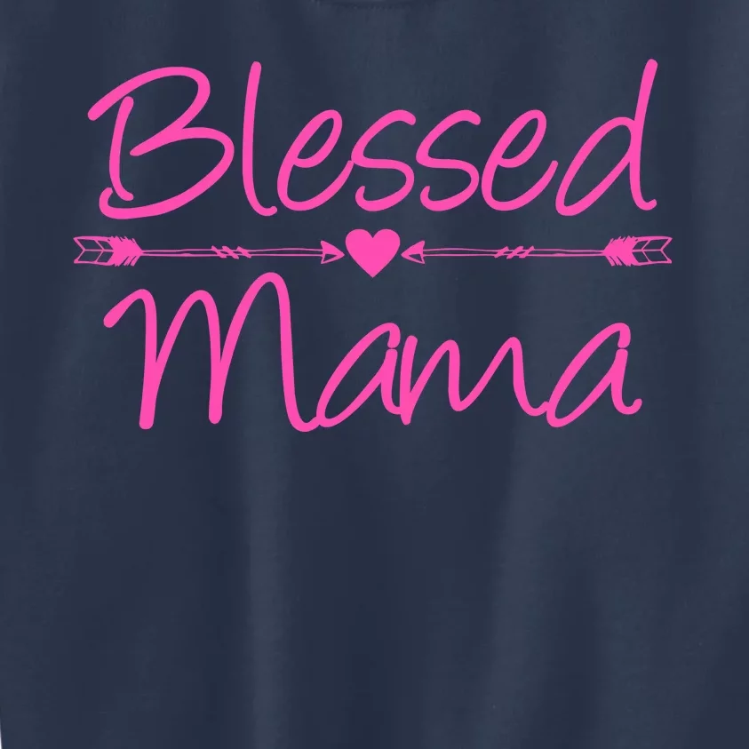 Blessed Mama Heart Arrows Mom Kids Sweatshirt