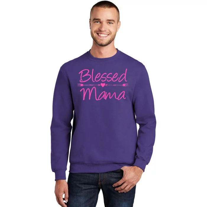 Blessed Mama Heart Arrows Mom Sweatshirt