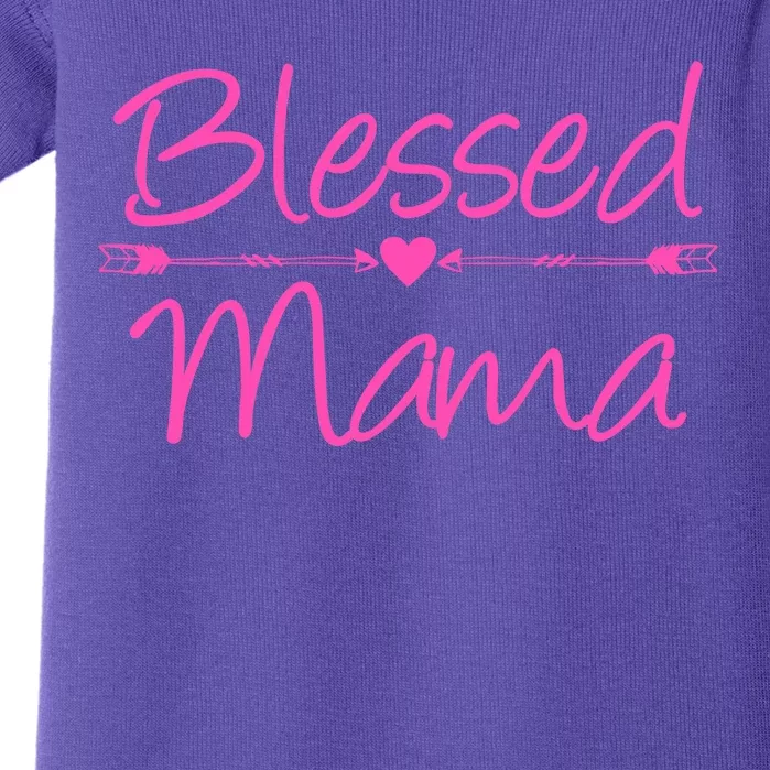 Blessed Mama Heart Arrows Mom Baby Bodysuit