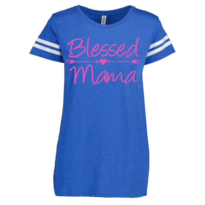 Blessed Mama Heart Arrows Mom Enza Ladies Jersey Football T-Shirt