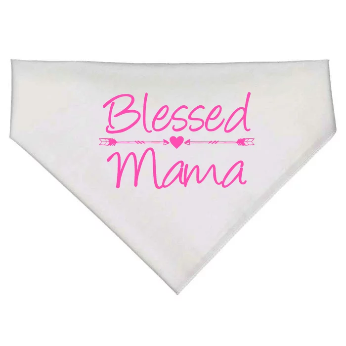 Blessed Mama Heart Arrows Mom USA-Made Doggie Bandana