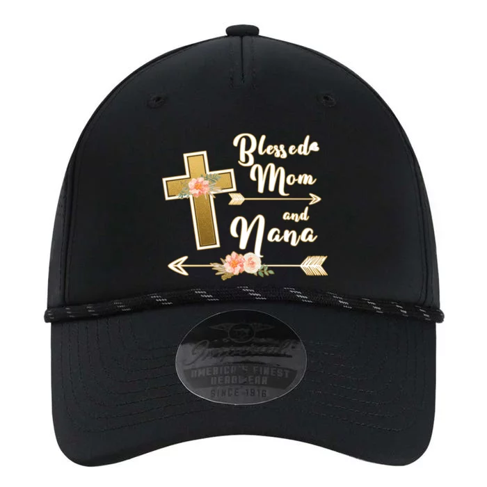 Blessed Mom And Nana Cross Floral Performance The Dyno Cap